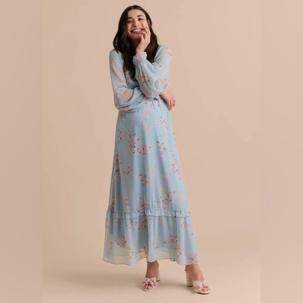 NWT HATCH x A Pea In The Pod Smocked Bodice Empire Waist Dress